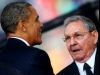 Aperto de mão de Obama a Raul Castro