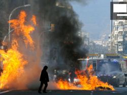 Manifestação estudantil em Barcelona